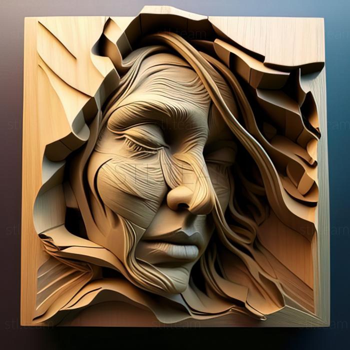 3D модель Валери Джодон, американская художница. (STL)